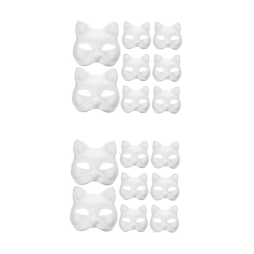 Supvox 16 Stck Teiliges Katzen Gesichts Masken aus Umweltfreundlichem Pappmaché Weiße DIY Paintable Leicht zu Bemalen für Fasching Cosplay und Kostümpartys Supvox 16 Stck Teiliges Katzen Gesichts Masken aus Umweltfreundlichem Pappmaché Weiße DIY Paintable Leicht zu Bemalen für Fasching Cosplay und Kostümpartys von Supvox