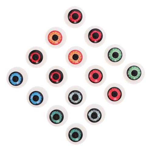 Supvox 16 Stück Teiliges Halloween Augäpfel Gruselige Augen für Halloween Deko Partyspielzeug und DIY Bastelprojekte Mischfarben von Supvox