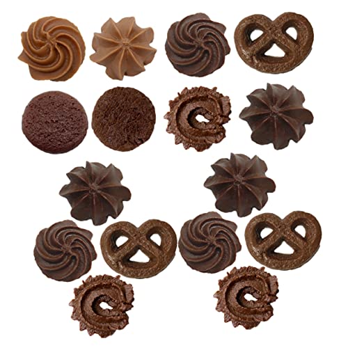 Supvox 16 Stück Teiliges Künstliche Kekse aus Realistische Gebäckmodelle für Fotografie Bäckerei und Heimdekoration Detailgetreue Dessert Requisiten für Küche Fest und Laden von Supvox