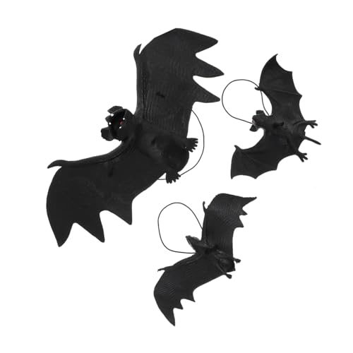 Supvox 18 Stück Teiliges Halloween Fledermaus Deko aus Realistischem Gummi zum Aufhängen Kreative Wanddekoration für Halloween Party Bar und Gruselige Festgestaltung von Supvox