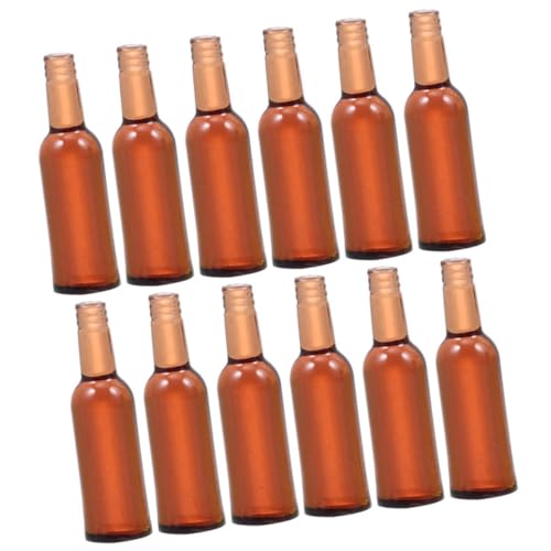 Supvox 18 Stück Teiliges Mini Bierflaschen Hochwertigem Resin Realistische Miniaturdekoration für Puppenhaus Lebensechte Mini Bierflaschen zur Detailreichen Szene Leicht und Langlebig von Supvox