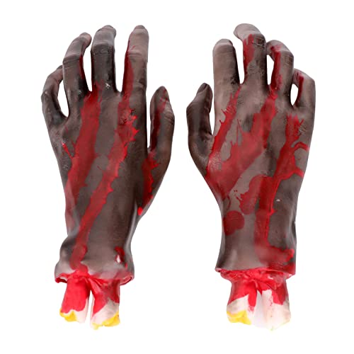 Supvox 1Paar Halloween Simulationshand Requisiten Gruselige Fotografie Requisiten Für Streich Und Party Dekoration Schwarzes von Supvox