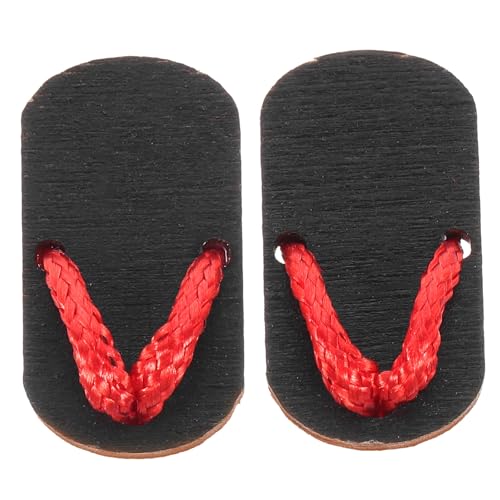 Supvox 1Paar Mini Holzclogs Puppenhaus Dekorative Miniaturschuhe Für Bjd Puppen Accessoires Für Szenen Hochwertige Handwerkskunst von Supvox