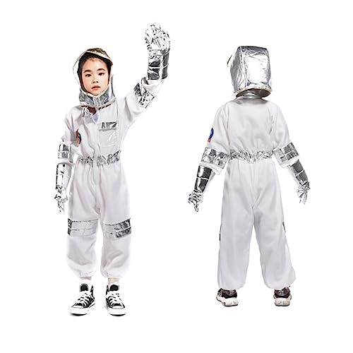 Supvox 1Satz Astronauten Kostüm Für Bühnenuniform Mit Jumpsuit Handschuhen Für Halloween Geburtstagsfeiern Und Karneval Atmungsaktives Material Supvox 1Satz Astronauten Kostüm Für Bühnenuniform Mit Jumpsuit Handschuhen Für Halloween Geburtstagsfeiern Und Karneval Atmungsaktives Material von Supvox