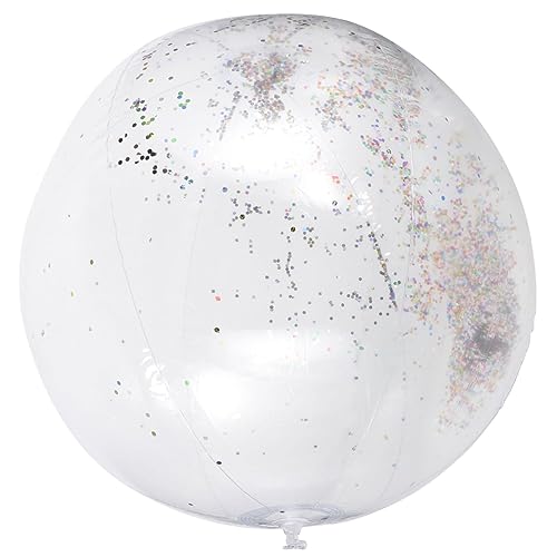 Supvox 1Satz Aufblasbarer Glitzerstrandball Dekorativer Transparenter Ball Für Strand Und Langlebig Und Einfach Zu Aufblasen Für Sommeraktivitäten von Supvox