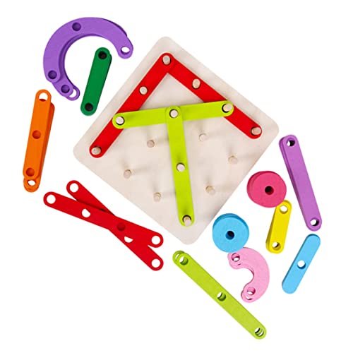 Supvox 1Satz Bausteine Für Teiliges Holzspielzeug Zur Geometrischen Formklassifizierung Lernspielzeug Für Frühkindliche Bildung Fördert Kreativität Und Farberkennung von Supvox