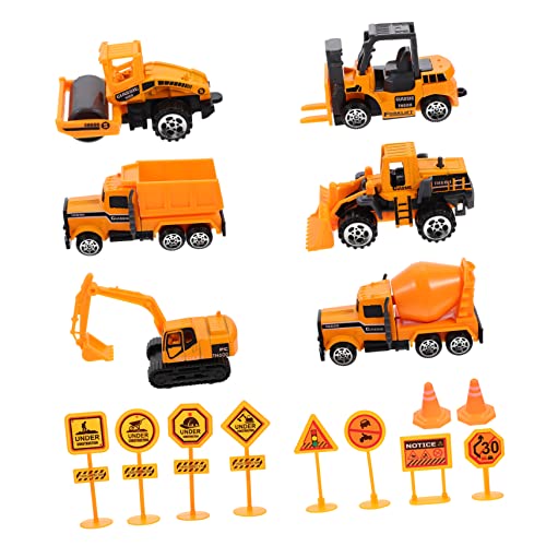 Supvox 1Satz Bauwagen Für Teiliges Mit Bagger LKW Und Verkehrszeichen Robuste Konstruktion Leicht Und Tragbar Für Drinnen Und Draußen Sichere Materialien Für Jungen Supvox 1Satz Bauwagen Für Teiliges Mit Bagger LKW Und Verkehrszeichen Robuste Konstruktion Leicht Und Tragbar Für Drinnen Und Draußen Sichere Materialien Für Jungen von Supvox