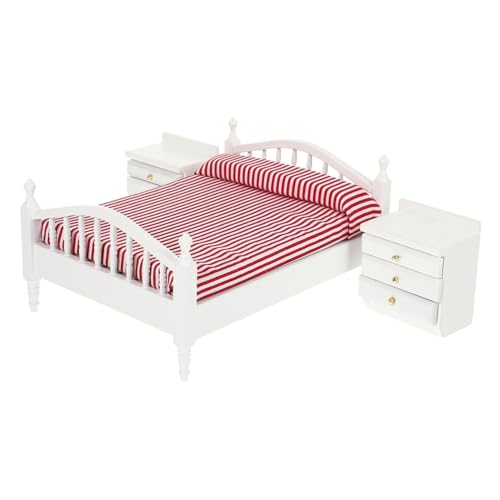 Supvox 1Satz Bett und Nachttische aus Exquisites DIY Zubehör für Kreative für Szenen und Spielzeugdekoration Supvox 1Satz Bett und Nachttische aus Exquisites DIY Zubehör für Kreative für Szenen und Spielzeugdekoration von Supvox
