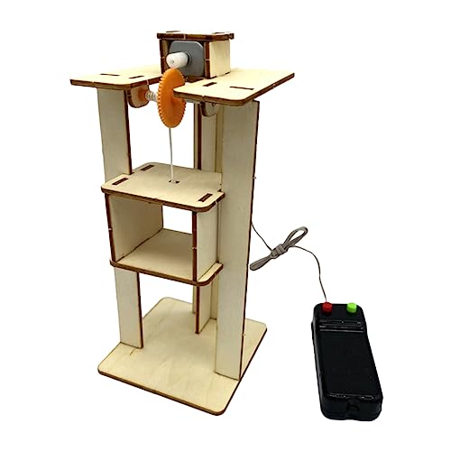 Supvox 1Satz DIY Aufzugsspielzeug Für Hölzerner Aufzug Zum Lernen Und Experimentieren Wissenschaftsmodell Für Kreative Bastelprojekte Ohne Batterien Vorschulkinder Und Kleine von Supvox