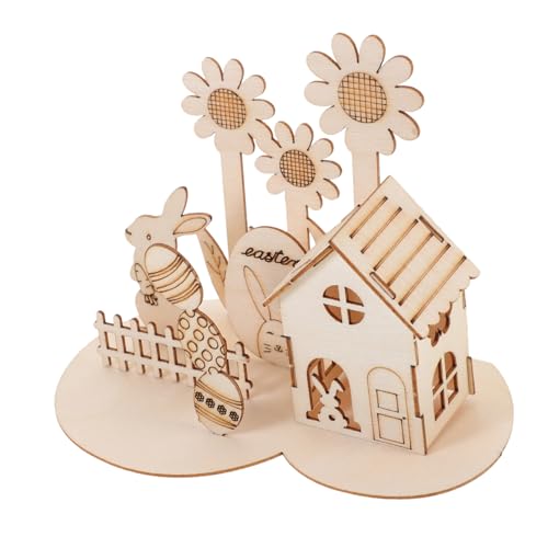 Supvox 1Satz DIY Holzpuzzle Bausatz Ostern Pädagogisches Holzspielzeug Für Sicheres Und Langlebiges Spielset Feinmotorik Und Kognitiver Entwicklung Für Kreative von Supvox