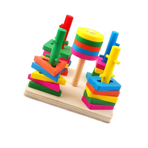 Supvox 1Satz Geometrische Formen Lernspielzeug Aus Holz Teiliges Zur Farberkennung Und Formklassifizierung Für Frühkindliche Bildung Und Kreative von Supvox