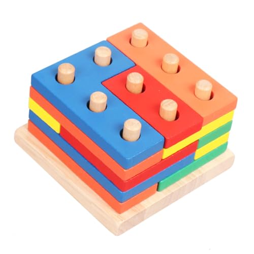 Supvox 1Satz Geometrische Holzbauklötze Stapelspielzeug Für Lernspielzeug Mit Farbigen Formen Puzzlespiel Für Kleinkinder Motorik Und Kreativität Supvox 1Satz Geometrische Holzbauklötze Stapelspielzeug Für Lernspielzeug Mit Farbigen Formen Puzzlespiel Für Kleinkinder Motorik Und Kreativität von Supvox