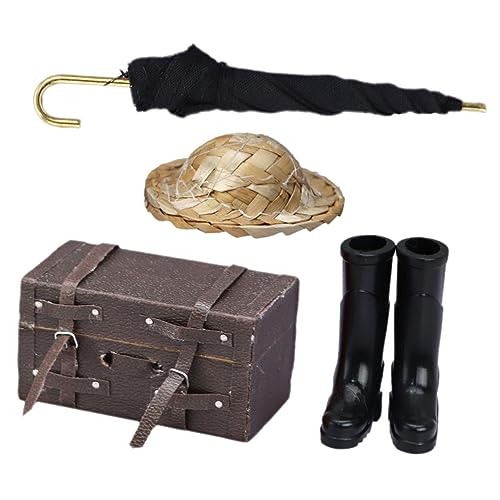 Supvox Puppenhaus Koffer Miniaturen Regenstiefel Puppenhaus Reiseaccessoire Miniatur Szene Schickes Supvox Puppenhaus Koffer Miniaturen Regenstiefel Puppenhaus Reiseaccessoire Miniatur Szene Schickes von Supvox