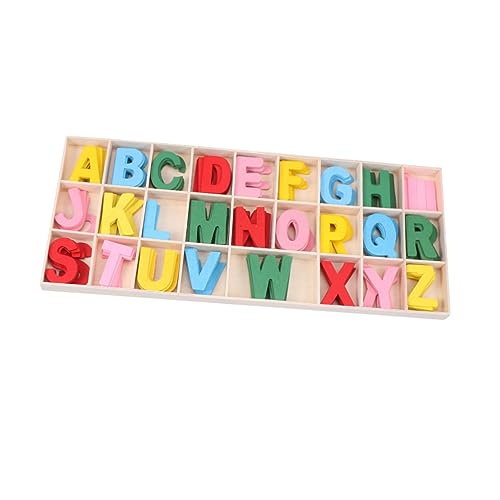 Supvox 1Satz Holz Alphabet Tragbares Lernspielzeug Aus Hochwertigem Holz Für Kreative Fördert Buchstabenerkennung Und Sprachentwicklung Für Zuhause Und Kindergarten von Supvox