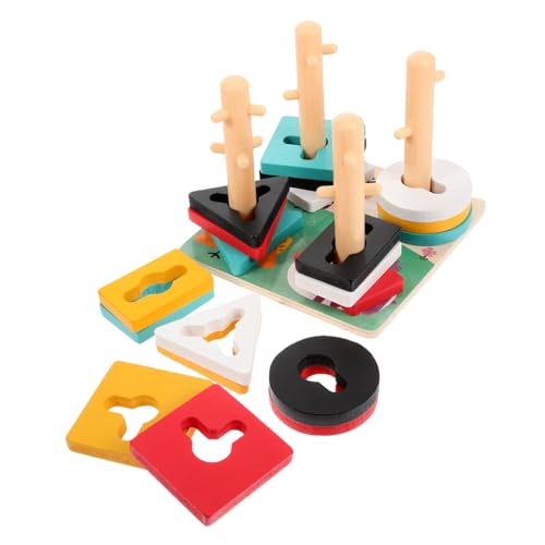 Supvox 1Satz Holz Lernspielzeug Für Formensortier Und Stapelspiel Fördert Hand Auge Koordination Und Kreativität Konstruktionsspielzeug Für Jungen von Supvox