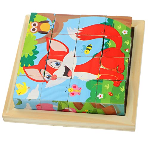 Supvox 1Satz Holzpuzzle Für Kleinkinder Teiliges Kognitionsspielzeug Mit Tiermotiven Interaktives Lernspielzeug Für Eltern Und Fördert Die Kognitive Entwicklung Von Jahren von Supvox