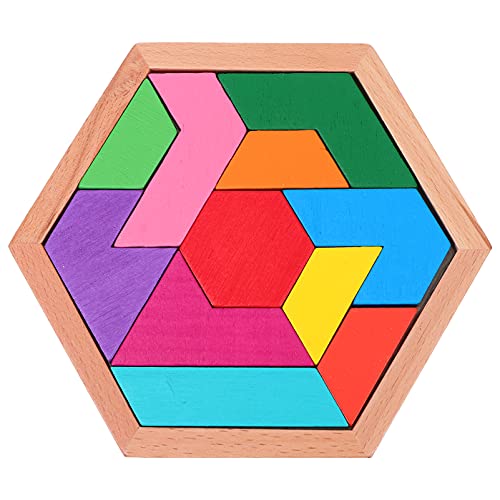 Supvox 1Satz Holzpuzzle für Sechseckige Farbenfrohe Lernpuzzles für Kreative Problemlösungen und Kognitive Entwicklung Montessori für Kleinkinder Supvox 1Satz Holzpuzzle für Sechseckige Farbenfrohe Lernpuzzles für Kreative Problemlösungen und Kognitive Entwicklung Montessori für Kleinkinder von Supvox