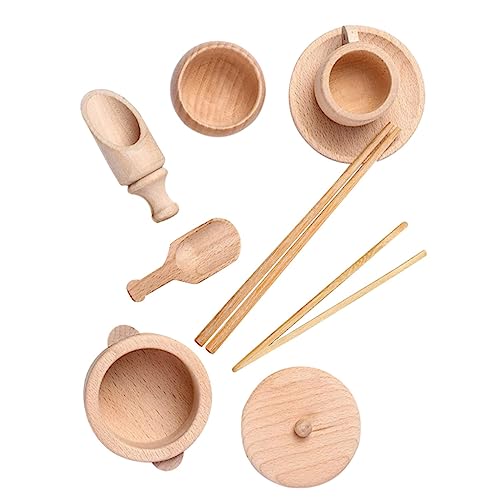 Supvox 1Satz Holzspielzeug Geschirrset für Kreatives Lernspielzeug für Frühe Entwicklung Kleine Hände Topf und Löffel Langlebig und Sicher für Indoor Supvox 1Satz Holzspielzeug Geschirrset für Kreatives Lernspielzeug für Frühe Entwicklung Kleine Hände Topf und Löffel Langlebig und Sicher für Indoor von Supvox