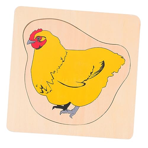 Supvox 1Satz Holzspielzeug Puzzle Multilayer Puzzlespielzeug Für Tier Und Pflanzenmotive Pädagogisches Holzspielzeug Motorik Und Kreativität von Supvox