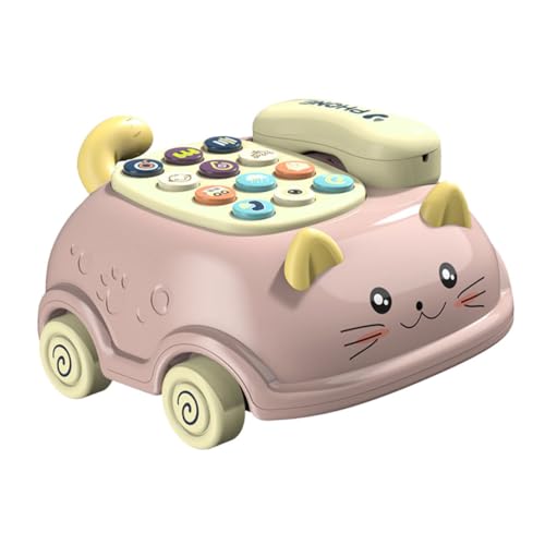 Supvox 1Satz Kindertelefon Katzenform Pädagogisches Telefonspielzeug für Kreative Entwicklung Fördert Sprachfähigkeit mit Buntem Design für Jungen und Jahren von Supvox