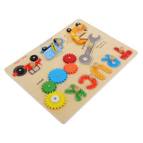 Supvox 1Satz Kognitives Busy Board Für Kleinkinder Sensorisches Holzspielzeug Für Reisen Pädagogisches Feinmotorik Lernspielzeug von Supvox