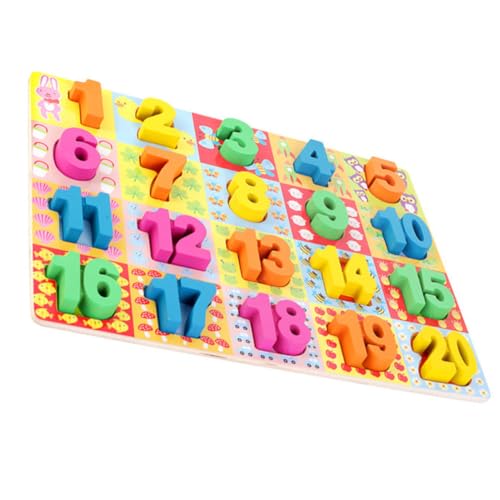Supvox 1Satz Kognitives Puzzle Für Lernspielzeug Mit Block Inlay Sicher Und Langlebig Fördert Feinmotorik Und Zahlenerkennung Ab Jahr von Supvox