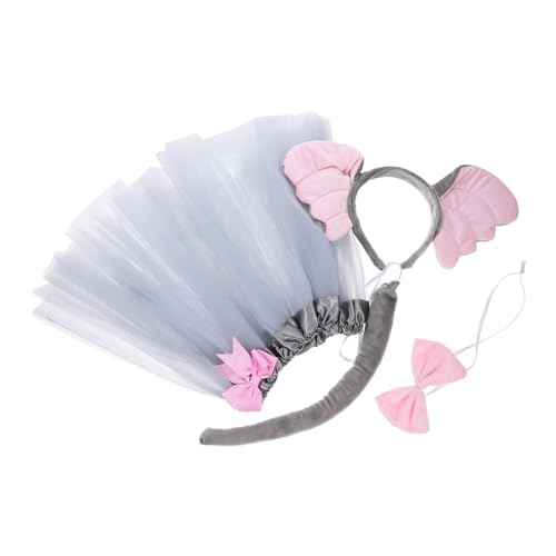 Supvox 1Satz Kostüm Set für Halloween Cosplay Zubehör mit Elefantenohren Stirnband und Grauem Tüllrock für Geburtstagsfeiern und Festlichkeiten Supvox 1Satz Kostüm Set für Halloween Cosplay Zubehör mit Elefantenohren Stirnband und Grauem Tüllrock für Geburtstagsfeiern und Festlichkeiten von Supvox