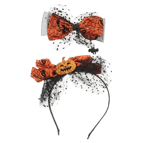 Supvox 1Satz Kürbis Haarreif für Teiliges Halloween Dekorationsset mit Haarband und Haarspange Lustiges und Ausgefallenes Accessoire für Halloween Partys von Supvox