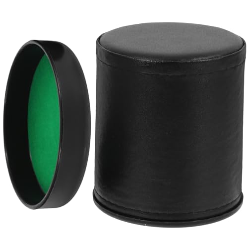 Supvox 1Satz Leder Würfelbecher mit Filz Innenauskleidung Geräuschloser Würfelbecher für Tischspiele Ktv und Partys Elegantes Design mit Grünem Innenfutter Supvox 1Satz Leder Würfelbecher mit Filz Innenauskleidung Geräuschloser Würfelbecher für Tischspiele Ktv und Partys Elegantes Design mit Grünem Innenfutter von Supvox