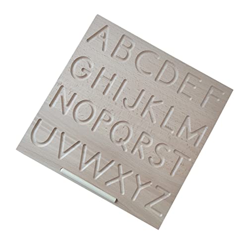 Supvox 1Satz Lernspielzeug Für Buchstabenerkennung Rechtschreibung Holztafel Mit Alphabetischen Für Frühe Bildung Und Spielerisches Lernen Fördert Konzentration von Supvox