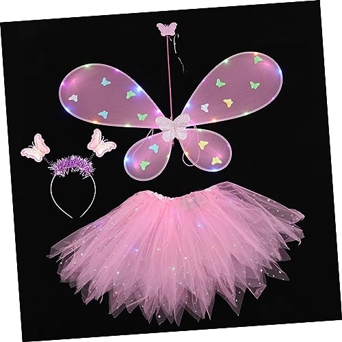 Supvox 1Satz Leuchtendes Schmetterlingsflügel Set Für Fantasievolles Kostüm Mit Accessoires Für Partys Und Aufführungen Für Kleine Supvox 1Satz Leuchtendes Schmetterlingsflügel Set Für Fantasievolles Kostüm Mit Accessoires Für Partys Und Aufführungen Für Kleine von Supvox