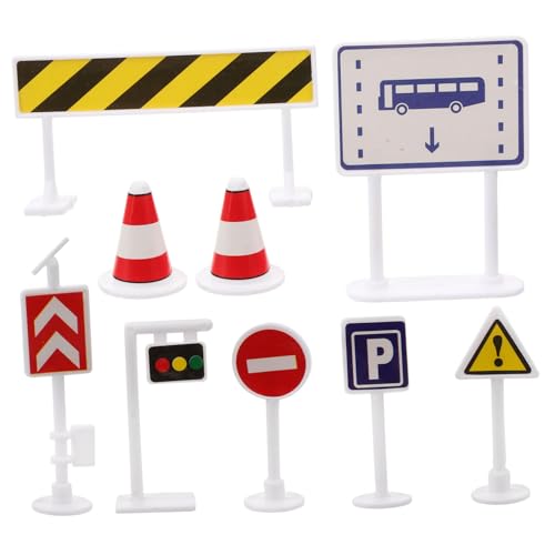 Supvox 1Satz Mini Verkehrsschilder Für Kreatives Lernspielzeug Aus Robustem Sicher Und Realistisch Für Straßen Und Verkehrssicherheitsspiele von Supvox