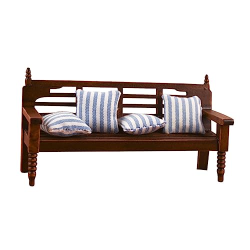 Supvox 1Satz Miniaturbank mit Kissen Puppenhaus Möbel Holz Couch für Feengarten Dekoration Teiliges Stuhl Kissen für Kreative DIY Projekte und Miniaturspiele Supvox 1Satz Miniaturbank mit Kissen Puppenhaus Möbel Holz Couch für Feengarten Dekoration Teiliges Stuhl Kissen für Kreative DIY Projekte und Miniaturspiele von Supvox