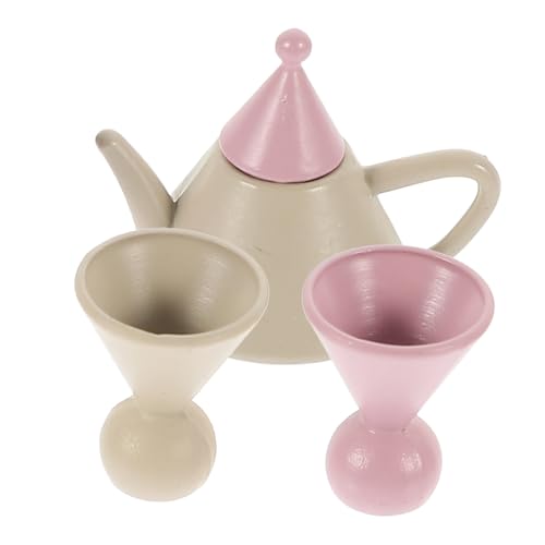 Supvox 1Satz Miniature Metal Tea Set for Dollhouse Includes Teapot and Cups Decorative Accessories for Realistic Miniature Scenes Alloy Material for Miniature von Supvox