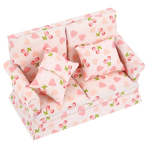 Supvox 1Satz Miniatursofa für Puppenhäuser Maßstab Stilvolles Design Langlebige Materialien Kinderzimmer Dekoration und Kreatives für Puppenhaus von Supvox