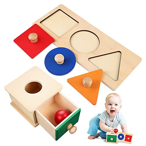 Supvox 1Satz Montessori Ballwurfspiel Holz mit Objektpermanenz Box Geometrischen Formen Sensorisches Lernspielzeug für Ab Jahr Motorik Supvox 1Satz Montessori Ballwurfspiel Holz mit Objektpermanenz Box Geometrischen Formen Sensorisches Lernspielzeug für Ab Jahr Motorik von Supvox