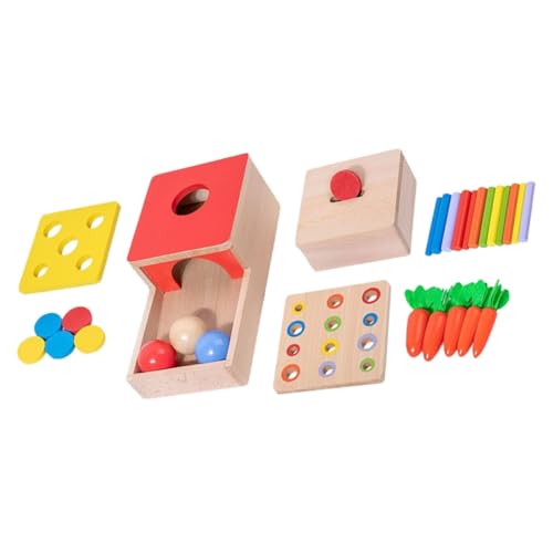 Supvox 1Satz Montessori Holzspielzeug für Sensorisches Lernspielzeug Hand Auge Koordination und Sicheres aus Naturholz für Kleinkinder Ab Jahr von Supvox