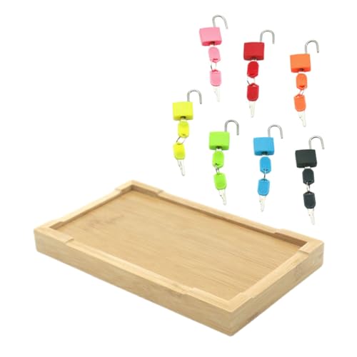 Supvox 1Satz Montessori Schloss Schlüsselspielzeug Lernspielzeug Für Kleinkinder Farbige Schlösser Mit Bambustablett Passendes Motorischen Fähigkeiten Supvox 1Satz Montessori Schloss Schlüsselspielzeug Lernspielzeug Für Kleinkinder Farbige Schlösser Mit Bambustablett Passendes Motorischen Fähigkeiten von Supvox