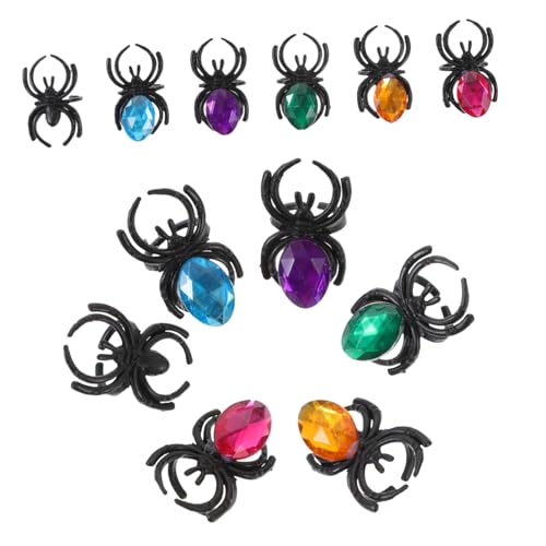 Supvox 1Satz Plastik Halloween Spinnenring Teiliges Diamant Spinnenringe Schwarze Ringe Für Kreative Halloween Dekoration Und Partyverzierungen Langlebig von Supvox