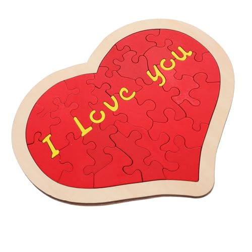Supvox 1Satz Puzzle Handgemachtes Puzzle Für Valentinstag Hochzeit Und Jubiläen Dekoratives Holzspielzeug Herzform Für Kreatives von Supvox