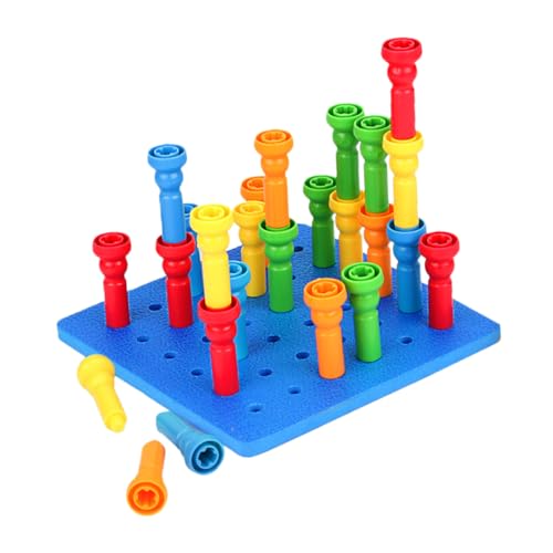 Supvox 1Satz Stecktafel Für Kleinkinder Mit Bunten Steckelementen Feinmotorik Und Kognitiven Fähigkeiten Durch Interaktives Sortierspiel Und Familienaktivität Supvox 1Satz Stecktafel Für Kleinkinder Mit Bunten Steckelementen Feinmotorik Und Kognitiven Fähigkeiten Durch Interaktives Sortierspiel Und Familienaktivität von Supvox