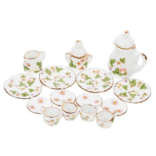 Supvox 1Satz Tee Set Für Puppenhaus Teiliges Keramikset Tassen Für Kleine Exquisite Dekoration Und Lebendige Szenenmodelle von Supvox
