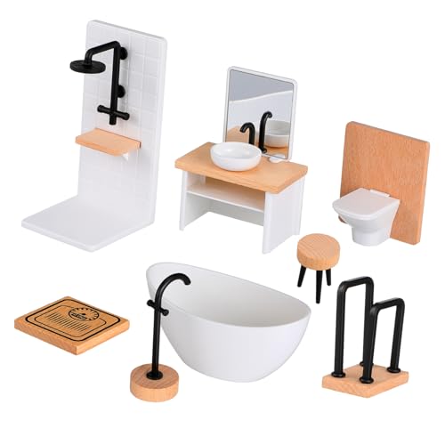 Supvox 1Satz Teiliges Duschraum Requisiten Set Puppenhaus Badezimmer Zubehör Aus Hochwertigem Material Detailgetreue Gestaltung von Supvox