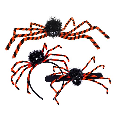 Supvox 1Satz Teiliges Halloween Spinnen Slap Armband Spinnen Brustnadel Und Spinnen Haarclip Gruselige Partygeschenke Für Halloween Dekoration von Supvox