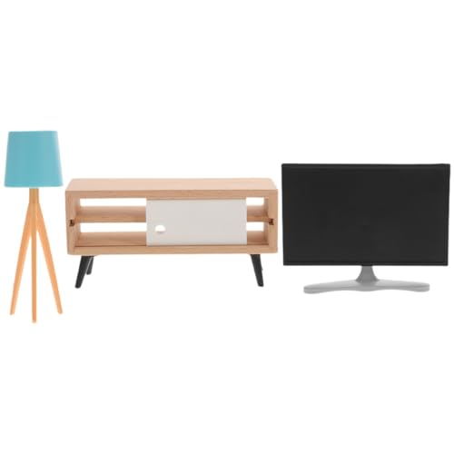 Supvox 1Satz Tv Modell Teiliges Puppenhaus Zubehör mit Schwarzem Fernseher Weißem Tv Schrank und Blauer Lampe Miniaturmöbel für Kreative Kinderzimmer Dekoration Supvox 1Satz Tv Modell Teiliges Puppenhaus Zubehör mit Schwarzem Fernseher Weißem Tv Schrank und Blauer Lampe Miniaturmöbel für Kreative Kinderzimmer Dekoration von Supvox