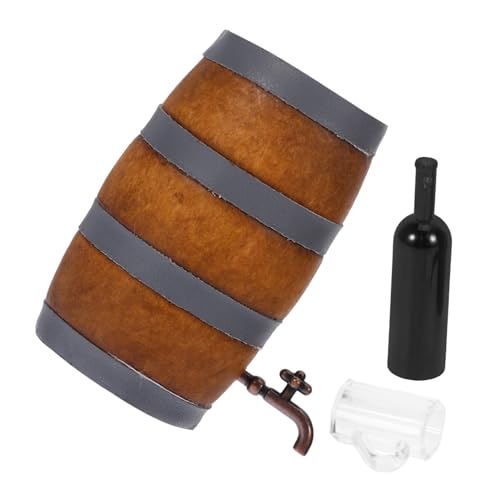 Supvox 1Satz Weinfass Mit Weinglas Und Flasche Puppenhaus Zubehör Für Kreative Miniaturdekoration Supvox 1Satz Weinfass Mit Weinglas Und Flasche Puppenhaus Zubehör Für Kreative Miniaturdekoration von Supvox