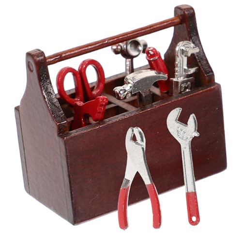 Supvox 1Satz Werkzeugkasten Für Puppenhaus Dekoration Teiliges Mini Werkzeug Realistische Rollenspiele Zubehör Für Mini Hausornamente Supvox 1Satz Werkzeugkasten Für Puppenhaus Dekoration Teiliges Mini Werkzeug Realistische Rollenspiele Zubehör Für Mini Hausornamente von Supvox