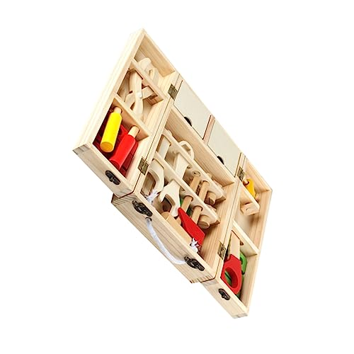 Supvox 1Satz Werkzeugkasten Lernspielzeug Für Jungen Und Rollenspiel Zubehör Mit Praktischem Griff Für Eltern Junge Mädchen Interaktion Und Kreative Spiele Fördert Räumliches von Supvox