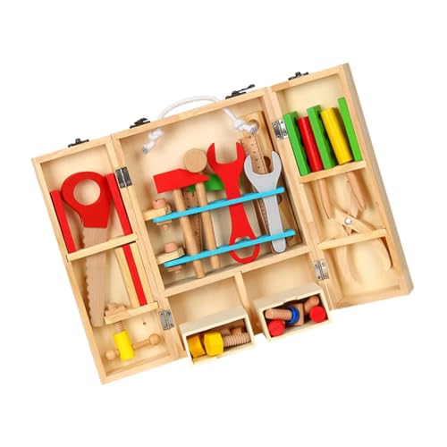 Supvox 1Satz Werkzeugset Teiliges Holzwartungswerkzeug Mit Tragetasche Realistische Für Jungen Und Fördert Kreativität Und Hand Augen Koordination Supvox 1Satz Werkzeugset Teiliges Holzwartungswerkzeug Mit Tragetasche Realistische Für Jungen Und Fördert Kreativität Und Hand Augen Koordination von Supvox