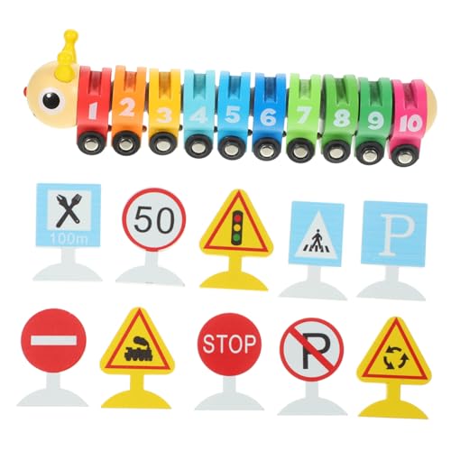 Supvox 1Satz Zahlenzug für Lernspielzeug aus Holz mit Fördert Frühes Zählen und Kreativität für Kleinkinder mit Bunten Zugblöcken für Spielerisches Lernen von Supvox